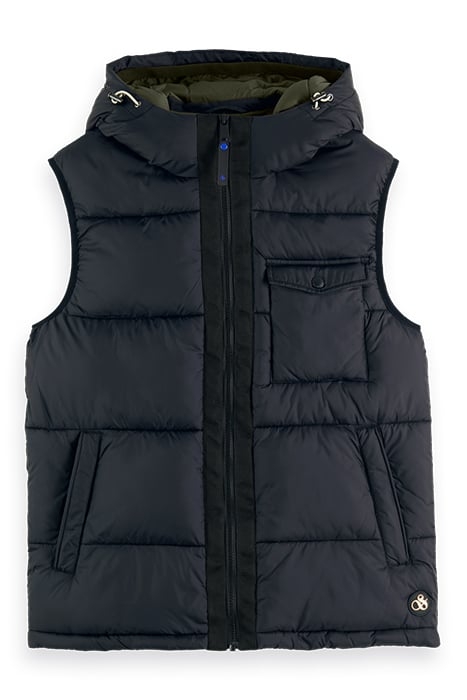 HOODED QUILTED BODYWARMER BLACK 4