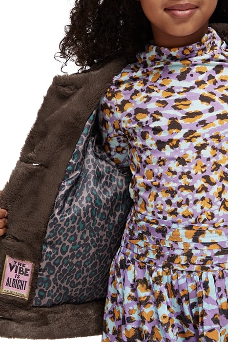 FAUX FUR TRUCKER JACKET DARK CHOCOLATE 8