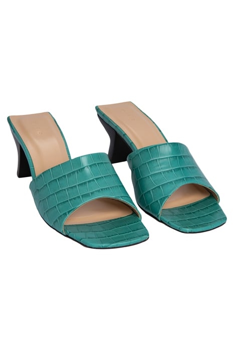 LILY TURQUOISE CROCO EMBOSSED LEATHER 2