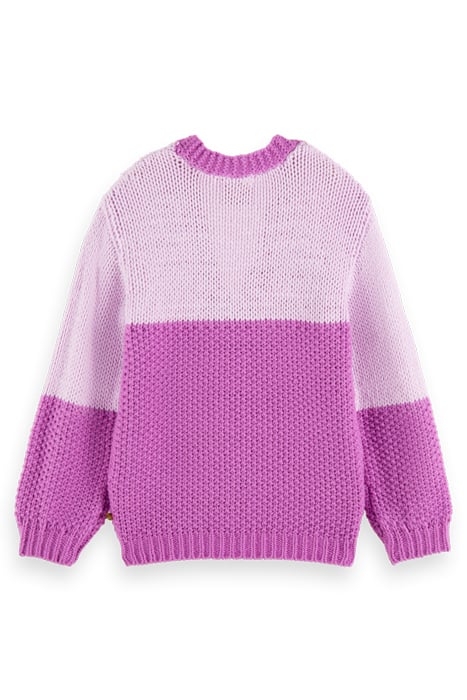 KNITTED COLOURBLOCK CARDIGAN DISCO PINK 5
