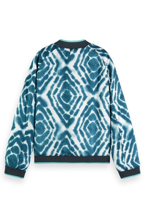 REVERSIBLE BOMBER JACKET DISCO TIE DYE BOTTLE GREEN 5