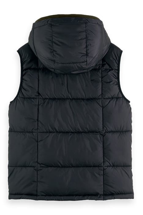 HOODED QUILTED BODYWARMER BLACK 5