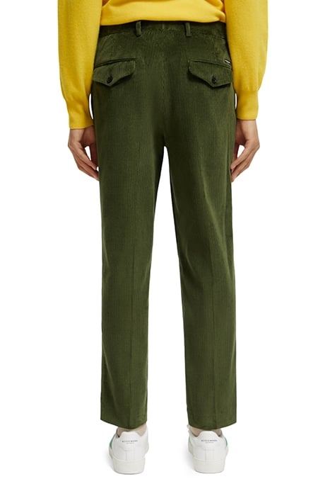BLAKE - PLEATED CORDUROY CHINO FIELD GREEN 2