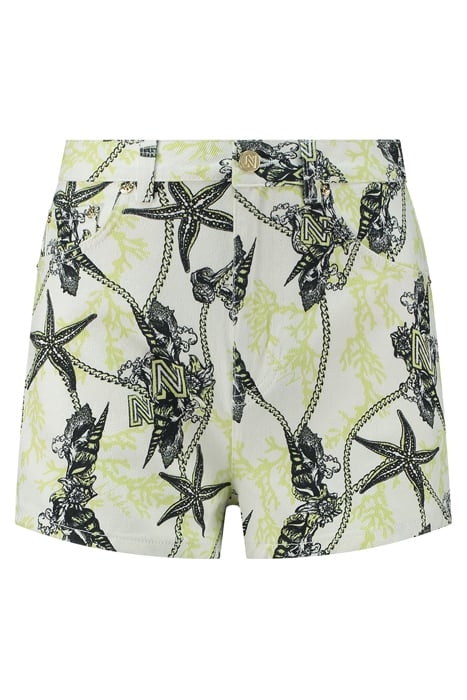 CHELSEA PRINTED SHORTS STAR WHITE/LIME YELLOW 1