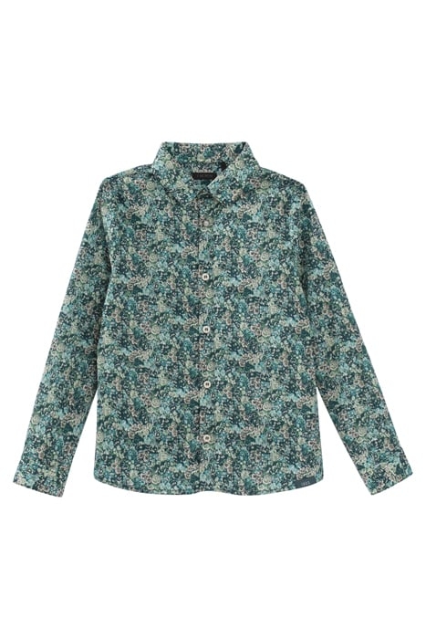 BOYS’ TURQUOISE FLOWERY LIBERTY FABRIC SHIRT 2