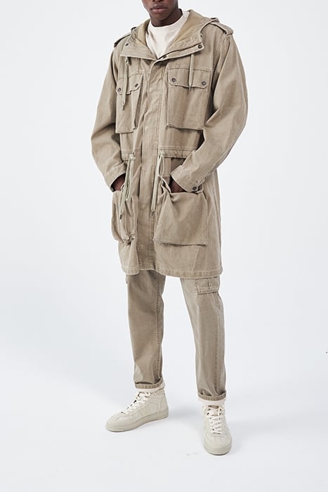 UNISEX LIGHT KHAKI TERRA® DENIM OVERSIZE PARKA 2