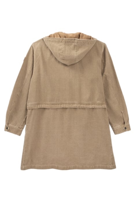 UNISEX LIGHT KHAKI TERRA® DENIM OVERSIZE PARKA 5