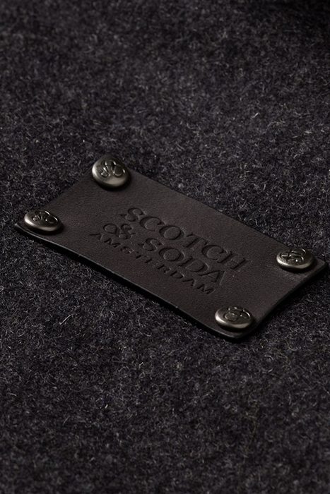 FLIGHT JACKET WITH DETACHABLE TEDDY COLLAR CHARCOAL MELANGE 8