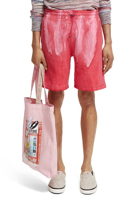 OIL-DYE SWEAT SHORTS MYSTIC PINK OIL DYE 1