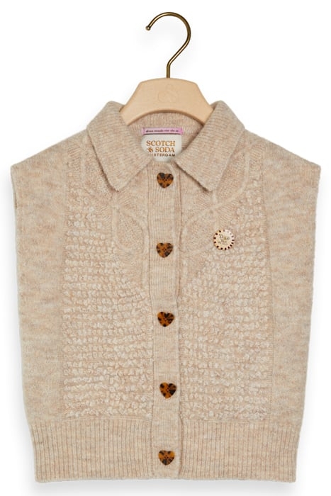 KNIT STRUCTURE MIX SPENCER ECRU MELANGE 1