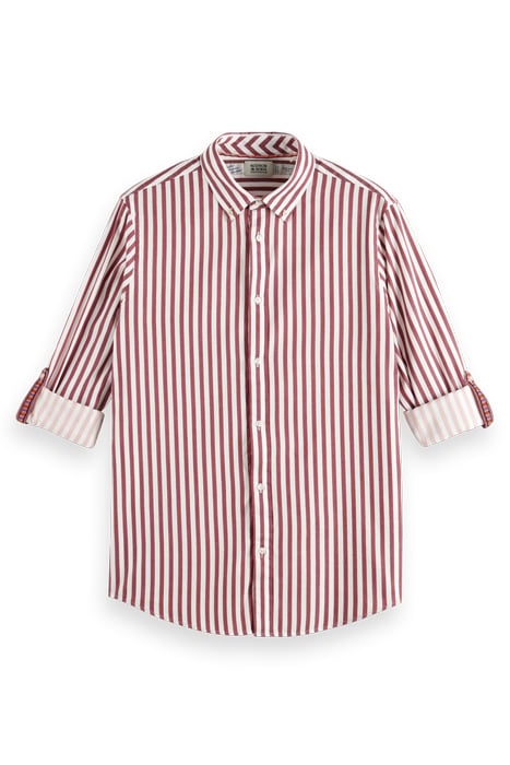 REGULAR FIT STRIPED SHIRT JAM WHITE STRIPE 7