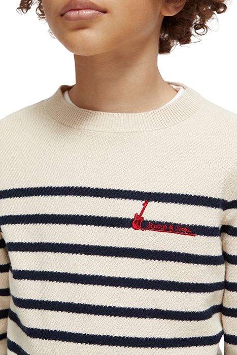 YARN-DYED STRIPE DIP-DYE PULLOVER CONTAINS ORGANIC COTTON NI 6