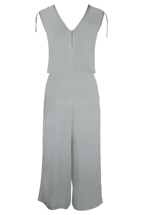 SLEEVELESS GATHERED SHOULDER JUMPSUIT MOSS GREEN 2