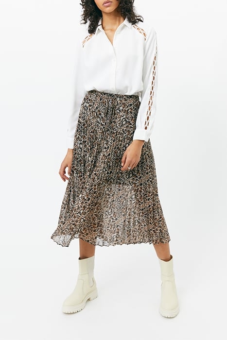 ARABESQUE PRINT PLEATED MIDI SKIRT 3