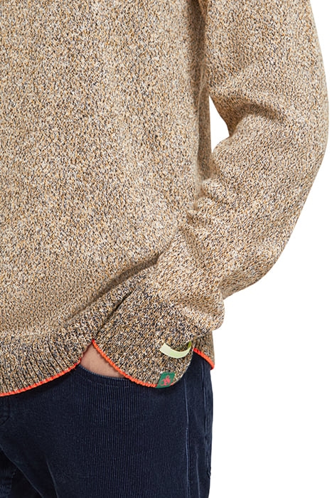 REGULAR - FIT MELANGE COTTON-BLEND PULLOVER MULTI COLOUR MEL 6