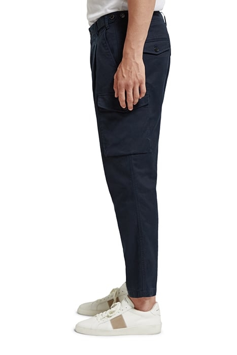 TWILT TWILL PLEATED CARGO IN COTTON TENCEL DENIM BLUE 6