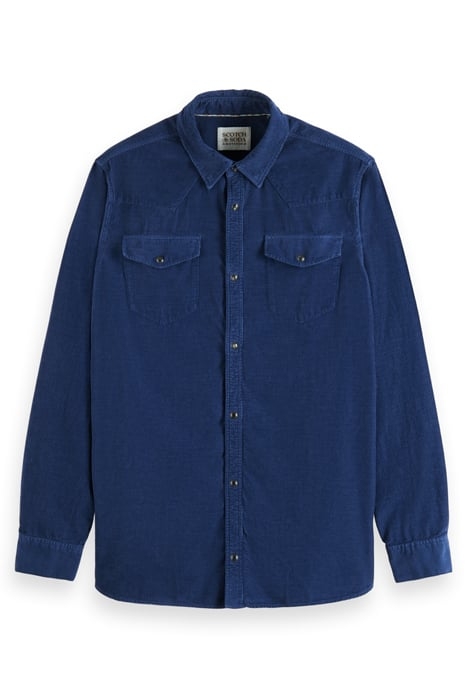 ARCHIVE FINE CORDUROY WESTERN SHIRT DENIM BLUE 4