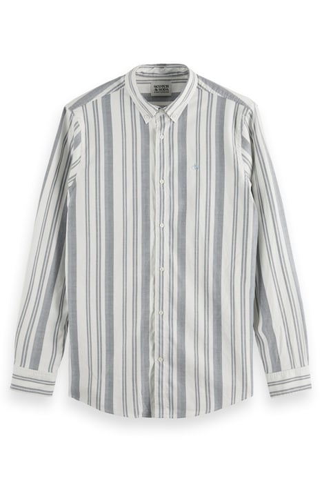 ESSENTIAL OXFORD STRIPE SHIRT ECRU NIGHT STRIPE 4