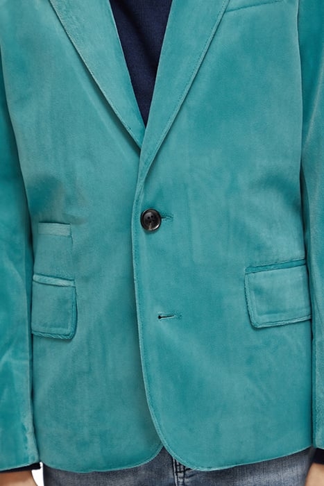 VELVET BLAZER DEEP TURQUOISE 6