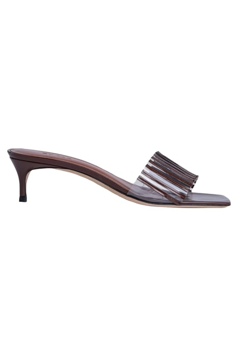 MEI DARK BROWN SEMI PATENT LEATHER 1