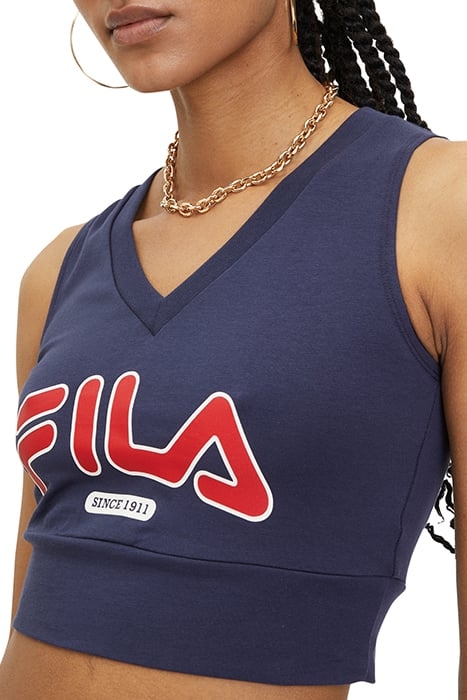 LAIXI CROPPED V-NECK TOP BLACK IRIS 6