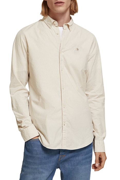 ESSENTIAL STRIPE POPLIN SHIRT STONE OFF WHITE STRIPE 1