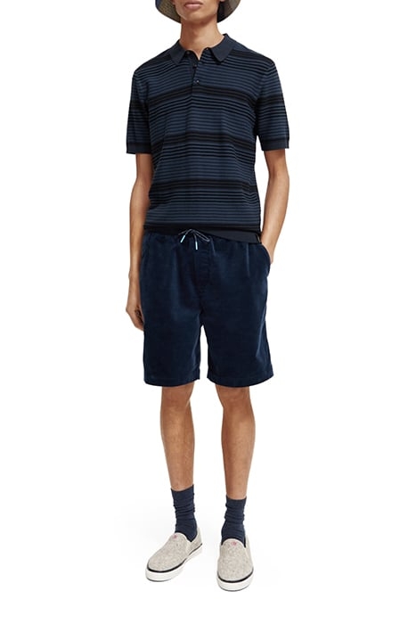 STRUCTURE KNITTED POLO BLUE STRIPE 3