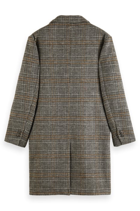 HAIRY BOUCLE OVERCOAT MULTI GREY CHECK 6