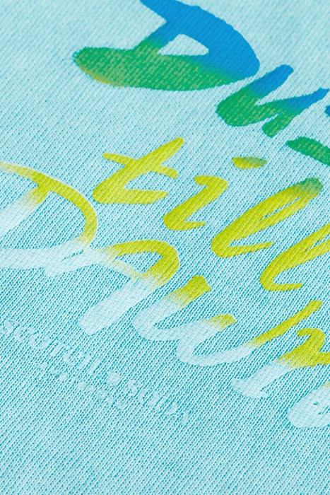 RELAXED FIT GARMENT- DYED ARTWORK HOODIE IN ORGANIC COTTON T 7