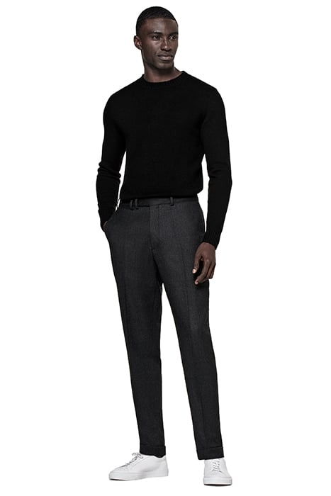 DARK GREY WIDE LEG TAPERED BLAKE TROUSERS 5