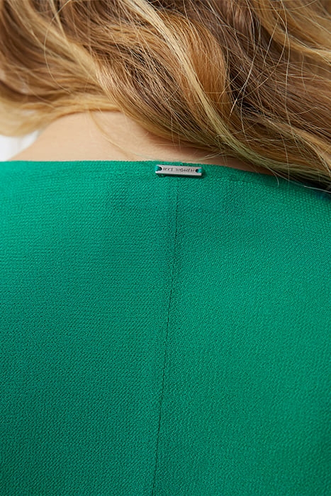 GREEN WRAP LONG DRESS 5