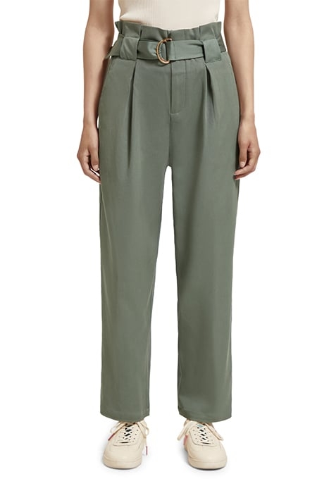 DAISY - HIGH RISE STRAIGHT LEG PAPER BAG PANT SEAWEED 1