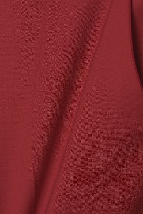 EMMA CROPPED COOL WOOL TROUSER DEEP RED 5