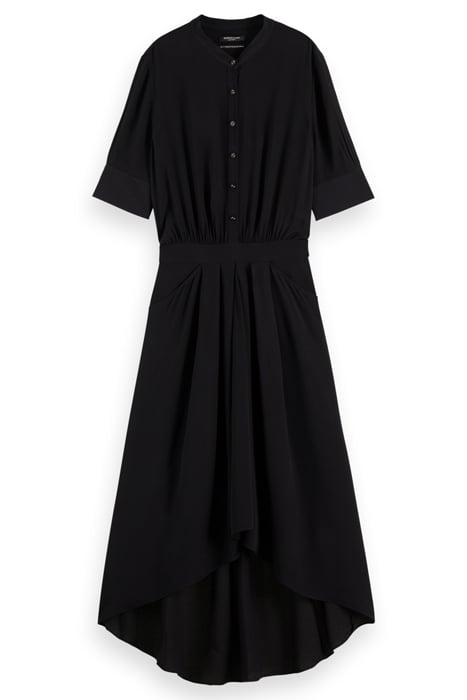 MIDI DRESS WITH HIGH LOW HEM BLACK 4