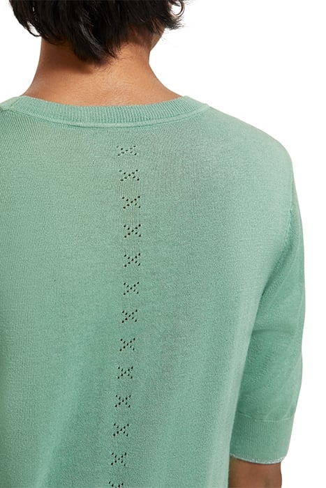 SHORT SLEEVED CREW NECK PULLOVER FROZEN MINT 7
