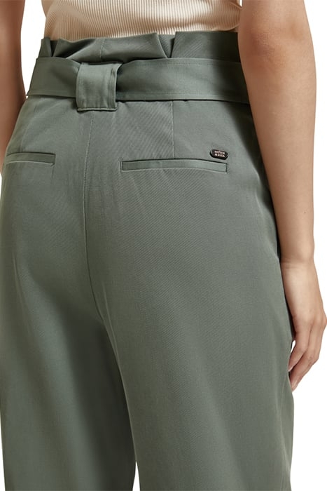 DAISY - HIGH RISE STRAIGHT LEG PAPER BAG PANT SEAWEED 8