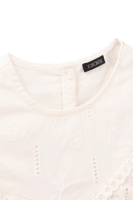 GIRLS’ OFF-WHITE DRESS WITH LACE AND EMBROIDERY 4
