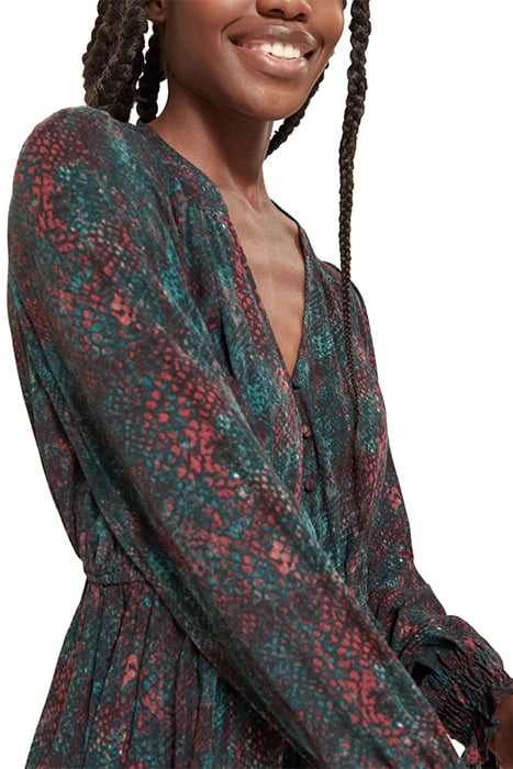 V-NECK PEPLUM TOP SNAKE 6