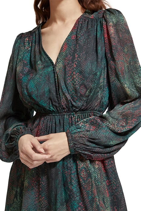 BALLOON SLEEVE MINI DRESS SNAKE 7