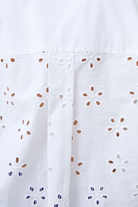 BRODERIE MIX L/S POPOVER WHITE 4