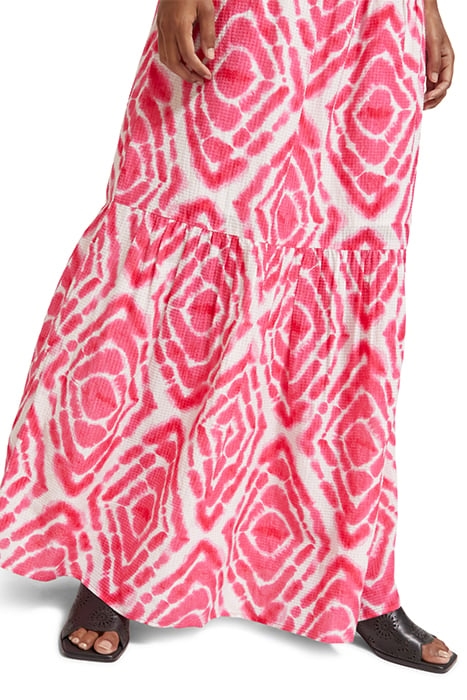 MAXI WAISTED DRESS DISCO TIE DYE POP PINK 7