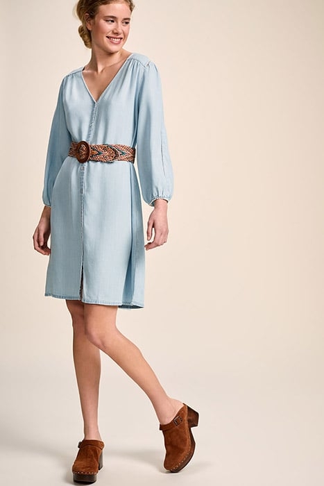 ROLLINS - CHAMBRAY DRESS WITH LADDER DAYS 2