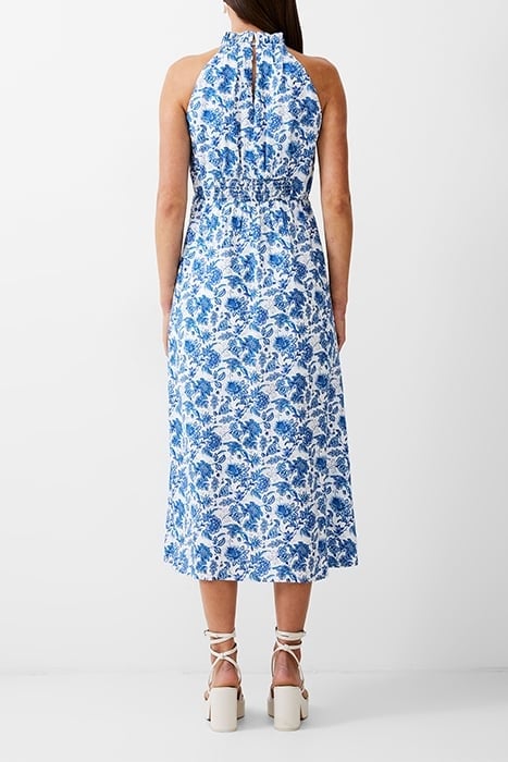 COSETTE HALTER MIDI DRESS WHITE/BAJA BLUE 2