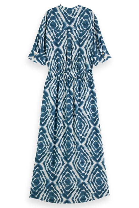 MIDI DRESS WITH HIGH LOW HEM DISCO TIE DYE BOTTLE GREEN 5