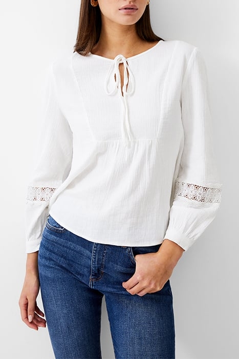 BOHO CHEESECLOTH L/S TOP WHITE 1