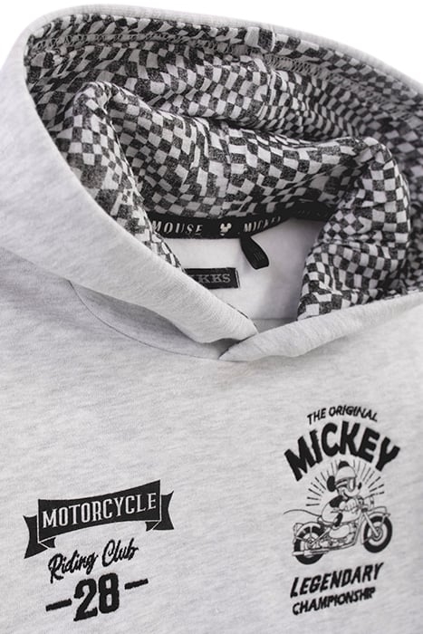 BOYS’ GREY IKKS–MICKEY HOODIE WITH MICKEY EMBOSSED ON BACK 3