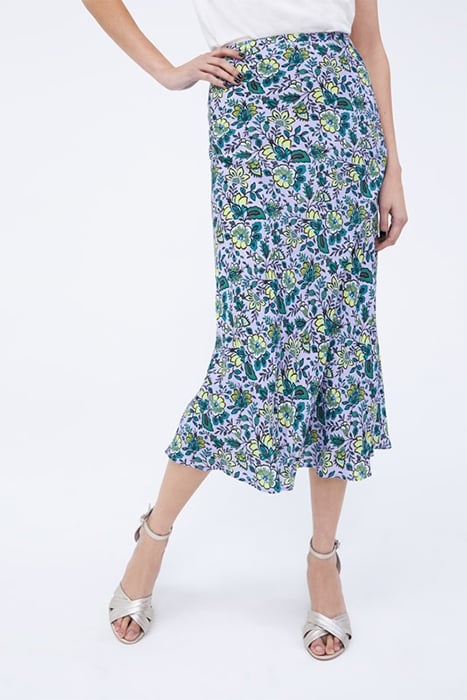 LILAC XL FLOWER PRINT LONG SKIRT 1