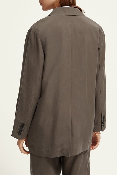 DRAPEY DOUBLE BREASTED BLAZER DARK TAUPE 2