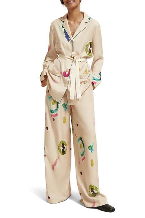 ELENI - HIGH RISE WIDE LEG PYJAMA PANTS GALAXY DYE SOFT ICE 3