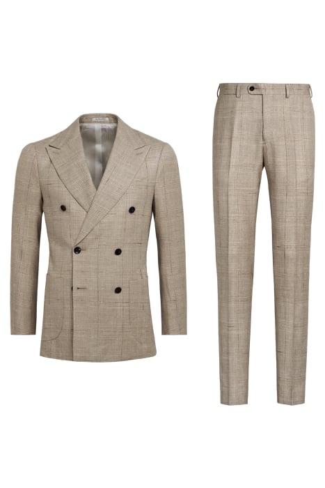 LIGHT BROWN CHECKED TAILORED FIT HAVANA SUIT 2